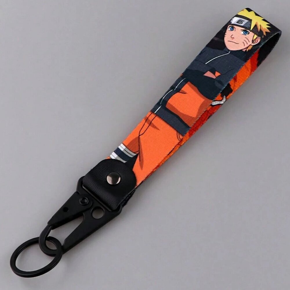 Naruto Fabric Keychain – Anime Accessory Wrist Strap for Keys or Bags